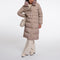 RINO & PELLE Hudson Padded Coat with Detachable Collar in Mocha Latte