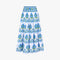 PINK CITY PRINTS Rah Rah Block Print Cotton Skirt in Lapis Meadow