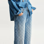 ESSENTIEL ANTWERP Katsu Barrel Leg Jeans in Aquamarine