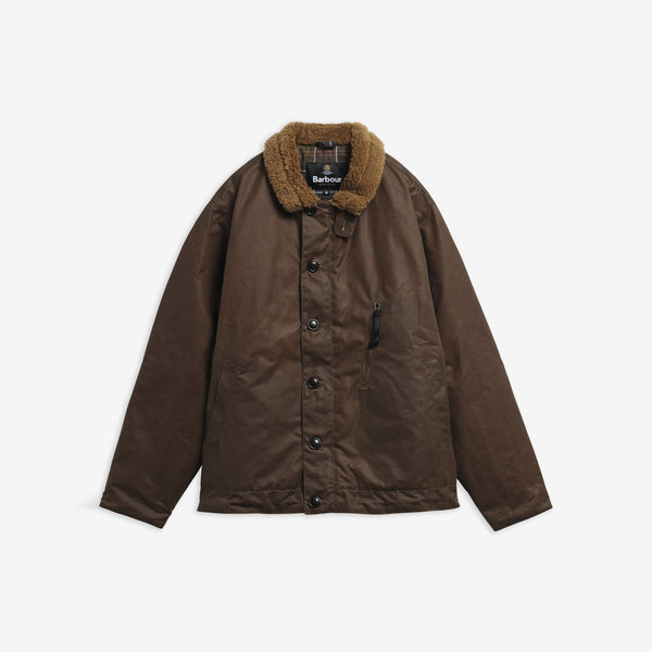 BARBOUR Macklow Wax Jacket in Bark
