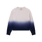 JUMPER 1234 Dip Dye Brushed Crew Neck Jumper in Oyster/Navy