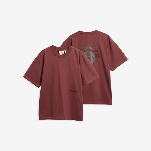 BARBOUR Ursula Fit Graphic T Shirt in Chestnut