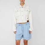 STELLA NOVA Soft Denim Shorts in Light Blue