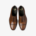LOAKE Kellar Oxford Semi-Brogues in Cedar
