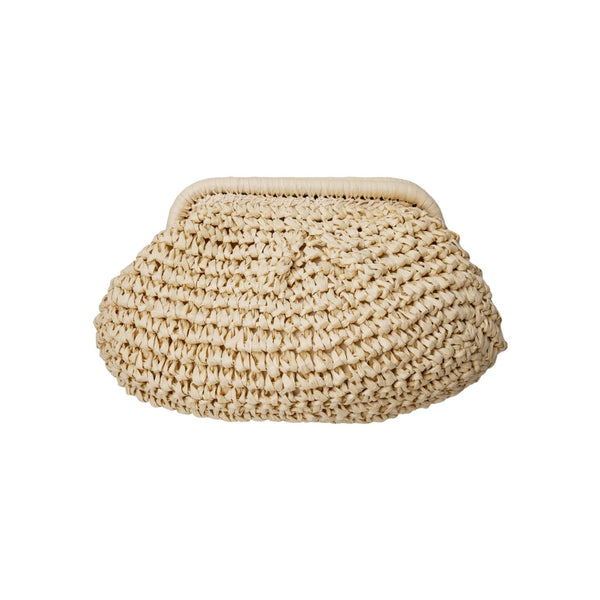 BLACK COLOUR BCZoey Straw Clutch Bag in Natural