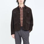 OLIVER SPENCER Shawcross Suede Jacket in Chocolate