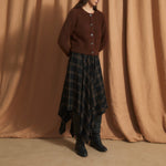 SOPHIE + LUCIE Panuelo Berlin Check Skirt in Brown