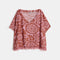 ESSENTIEL ANTWERP Jorlando Towel Jersey V Neck Top in Violette