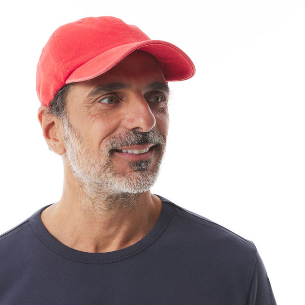 MOUSQUETON Capelo Canvas Baseball Cap in Poppy Red