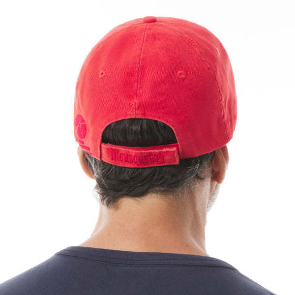 MOUSQUETON Capelo Canvas Baseball Cap in Poppy Red