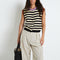 SOPHIE + LUCIE Marinero Knitted Striped Sailor Vest in Black
