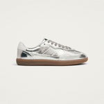 ALOHAS Tb.490 Rife Shimmer Leather Sneakers in Silver/Cream