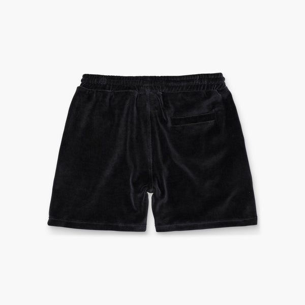 OAS Velour Shorts in Nearly Black