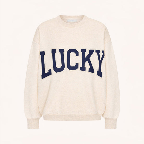 BY-BAR Lili Patchwork Sweater in Oyster Melee