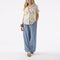 ORFEO Calice Crochet Short Sleeve Shirt in White