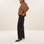 BY-BAR Jet Sparkle Cheetah Blouse in Copper
