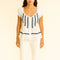 HANDPRINT DREAM APPAREL Thalassa Cotton Embroidered Top in White/Black