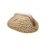 BLACK COLOUR BCZoey Straw Clutch Bag in Natural