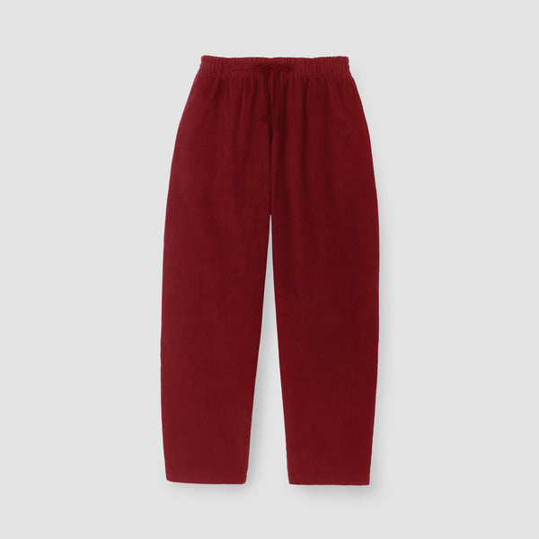 BEAUMONT ORGANIC Cedar Organic Cotton Corduroy Trousers in Soft Burgandy