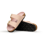BIRKENSTOCK Arizona Birko-Flor Sandals in Triples New Beige/Pink Clay
