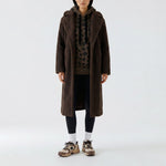 OUI Long Teddy Winter Coat in Mulch