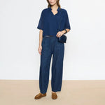 BEATRIZ FUREST Barlovento Wide Leg Jeans in Denim Navy