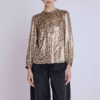 BERENICE Cyril L/S Blouse in Leopard Print