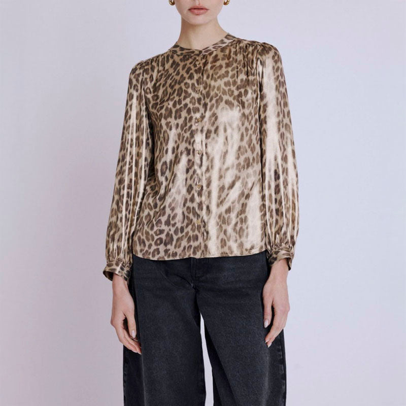 BERENICE Cyril L/S Blouse in Leopard Print