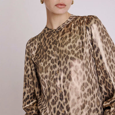 BERENICE Cyril L/S Blouse in Leopard Print