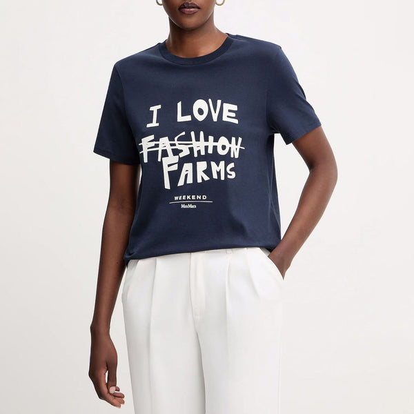 WEEKEND MAX MARA Clown T-Shirt in Navy