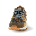 FLOWER MOUNTAIN Yamano 3 Unisex Suede/ Woolen/ Shearling Trainers in Brown/Cognac/Beige