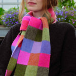 QUINTON & CHADWICK Brushed Tweed Scarf in Hot Tropics