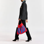 ESSENTIEL ANTWERP Kendra Oversized Checked Double Breasted Blazer in Dark Grey/Off White