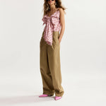 ESSENTIEL ANTWERP Jesuis Barrel Leg Pants in Cafe Frappe