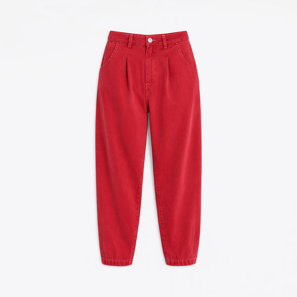 SOPHIE + LUCIE Sarga Boyfriend Jeans in Red