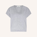 BY-BAR Sil V Neck Jumper in Grey Melee