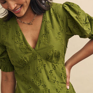Delilah Midaxi Dress in Green