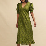 Delilah Midaxi Dress in Green