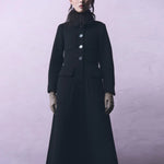 PSOPHIA Long Lady-Style Neoprene Scuba Coat in Black