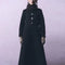 PSOPHIA Long Lady-Style Neoprene Scuba Coat in Black