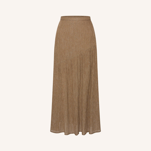 BY-BAR Myra Lurex Skirt in Gold