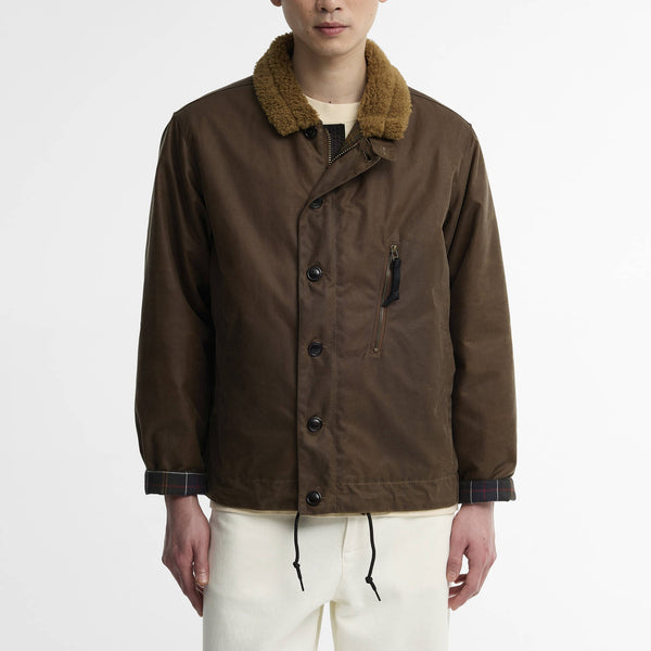 BARBOUR Macklow Wax Jacket in Bark