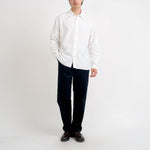 OLIVER SPENCER Atlanta Long Sleeve Shirt in Brecon White