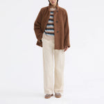 ROSSO35 Alpaca Wool Short Coat in Chestnut