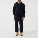 UNIVERSAL WORKS Oxford Dublin Wool Mix Trousers in Dark Navy
