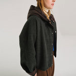 TINSELS Friends Polaire Detachable Hood Jacket in Anthracite