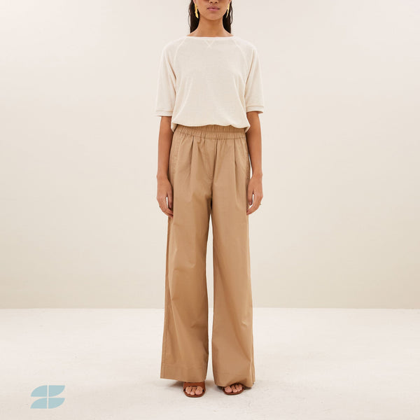 BY-BAR Neva Slub Top in Almond