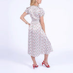 NEW DAY ORIGINALS Babbington Satin Viscose Dress in Strawberries & Cream