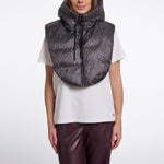 RINO & PELLE Tabita Leopard Print Hood Collar in Small Leopard