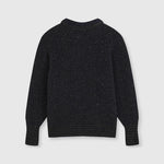 BEATRIZ FUREST Lane Fleck Wool Cardigan in Navy/Green